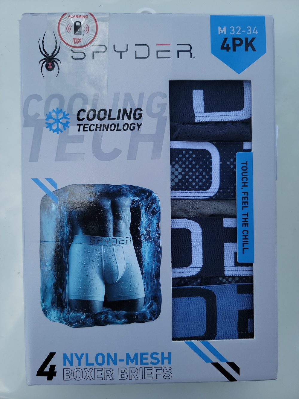 Spyder Men's M Performance Cooling  Boxer Nylon Mesh Briefs Cooling Technology